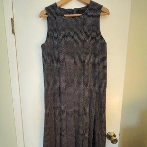 Pleated black and white midi dress by COS